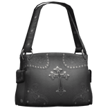 Gothic Chrome Cross Y2k Shoulder Bag