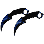 Dual Blue Animated Glitch Karambits