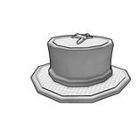 a cool top hat with cool swords on top