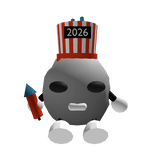 a rock ready to celebrate the new year