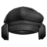 Academia Black Beret W/ Simple Black Headphones