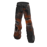 adidas Glamourous Orange and Black Ripped Jeans