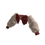 adidas Oversized Knitted Bow Top Maroon & Cream