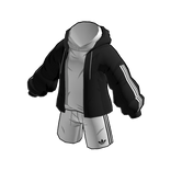 adidas Toon Shorts Outfit Black over White