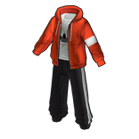 adidas Toon Shorts Outfit Red over Black and White