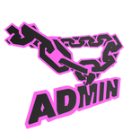ADMIN cartoony purple chain necklace