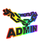 ADMIN cartoony rainbow chain necklace
