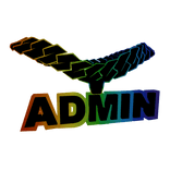 ADMIN cartoony rainbow necklace chain 