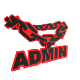 ADMIN cartoony Red chain necklace