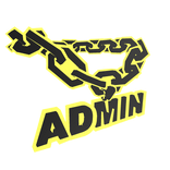 ADMIN cartoony yellow chain necklace