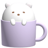 ♡ adorable bear mug in lavender