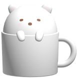 ♡ adorable bear mug in white