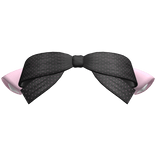Adorable Black and Pink Polka-Dot Bow w Cat Ears
