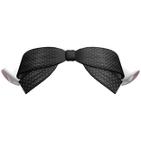 Adorable Black and White Polka-Dot Bow w Cat Ears