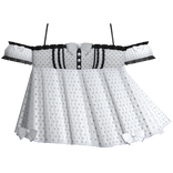 Adorable Black and White Polka-Dot Ruffle Dress