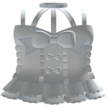 ♡ adorable blue ruffled corset dress with bows 