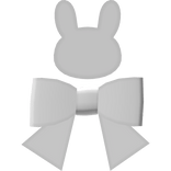adorable bow cutesy bunny clip in white