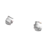  adorable cat paws with bow & bell in white ♡