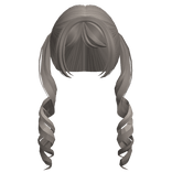 ♡ adorable curly long doll pigtails in milk tea