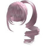 Adorable Curly Pigtail Hairstyle (Pastel Pink)