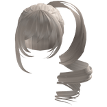 Adorable Curly Pigtail Hairstyle (Platinum Blonde)