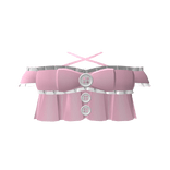 ୨ৎ adorable darling buttons top (pink)