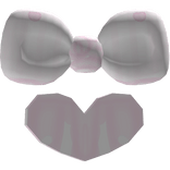 ♡  adorable dolly bow and heart hair clip