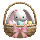 Adorable Easter Basket with Bunny (Front)