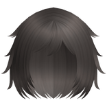 ♡ adorable fluffy anime bob in dark brown
