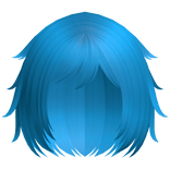 ♡ adorable fluffy anime bob in ice blue