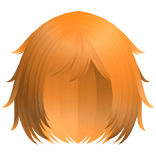 ♡ adorable fluffy anime bob in orange