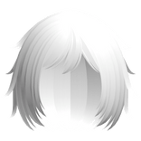 ♡ adorable fluffy anime bob in white