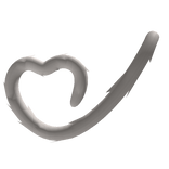 ᰔ adorable fluffy heart shaped cat tail in blonde