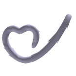 ᰔ adorable fluffy heart shaped cat tail in purple