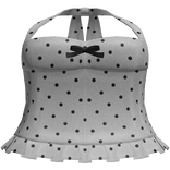 adorable grey polka dot ruffled bow halter top 