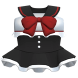 🍰 adorable kawaii school ruffle dress black n red