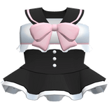 🍰 adorable kawaii school ruffle dress black pink