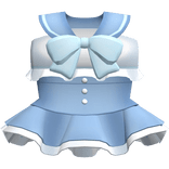 🍰 adorable kawaii school ruffle dress blue
