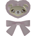 Adorable kuma valentines heart clip 