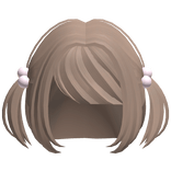 ꒰♡꒱ adorable light brown baby pigtails w/ bobbles