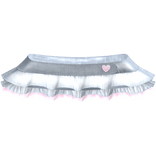 ୨୧ : adorable light denim pink heart ruffle skirt