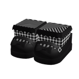 ꒰♡꒱ adorable plaid mary janes in black 