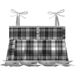 ♡ : adorable plaid ruffled top in black