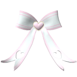 Adorable Princess Heart Back Bow in Pastel Pink