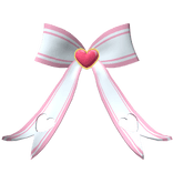 Adorable Princess Heart Back Bow in Pink