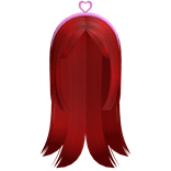 Adorable Red Hair with Heart Shaped Headband