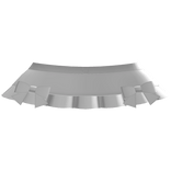 adorable ruffled cutesy bunny skirt in whit