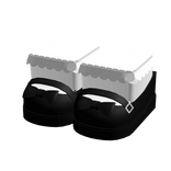 ꒰♡꒱ adorable ruffled mary janes in black 