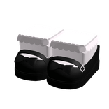 ꒰♡꒱ adorable ruffled mary janes in black-pink