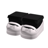 ꒰♡꒱ adorable ruffled mary janes in pink-black